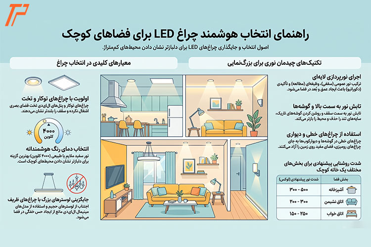 راهنمای جامع اصول و تجهیزات نورپردازی مدرن داخلی